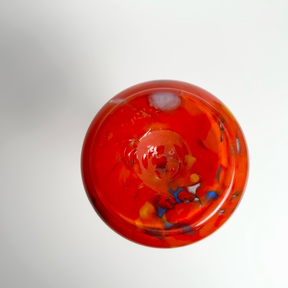 Czech Ruffled Multi Color Vase - Picture 5 of 6